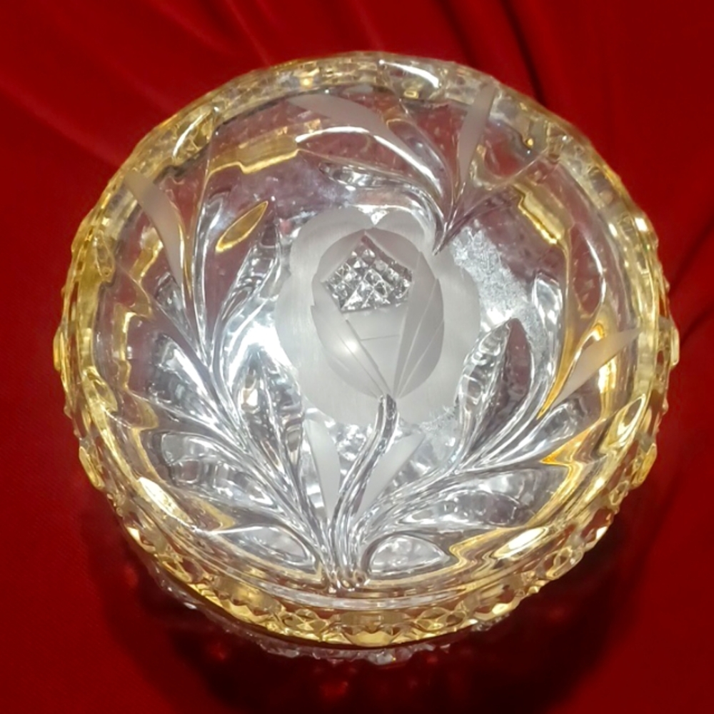 Vintage Crystal Trinket Holder